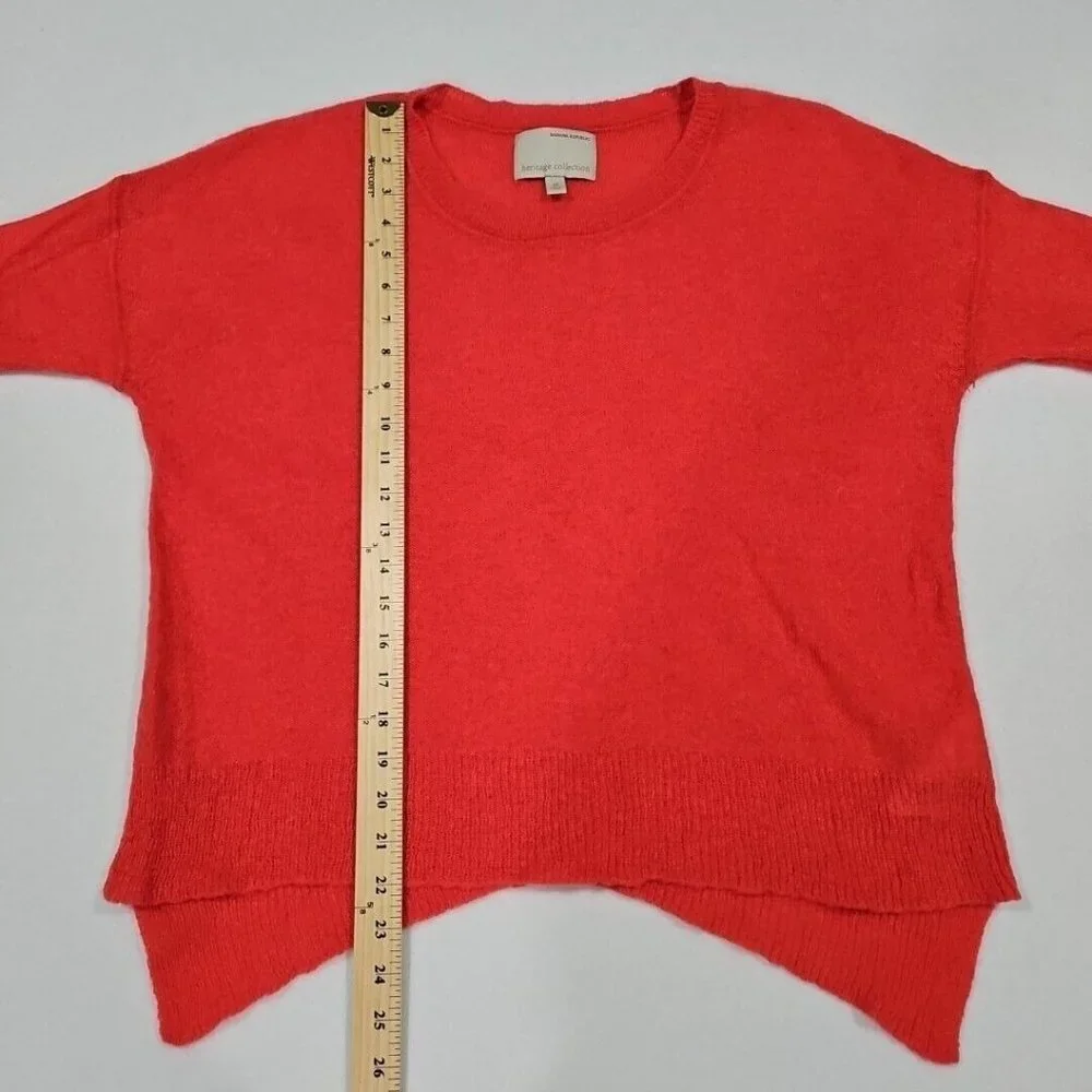 Banana Republic Heritage Womens M Watermelon Pink Wool Mohair Sweater‎